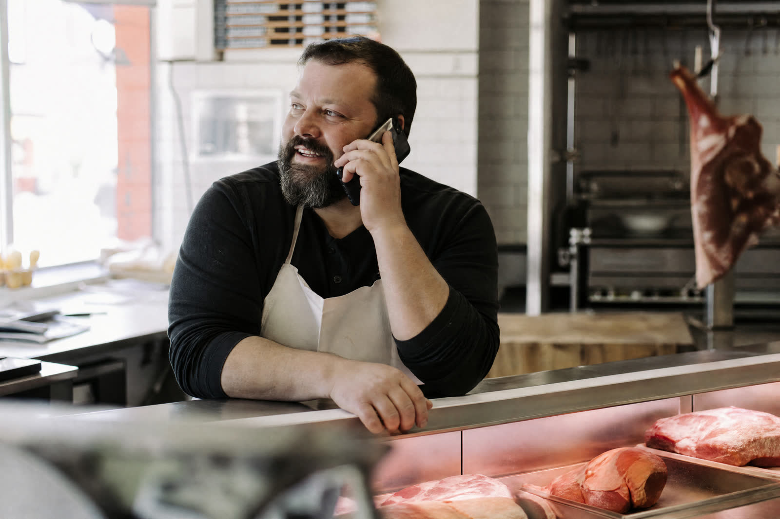 Business owner taking the call